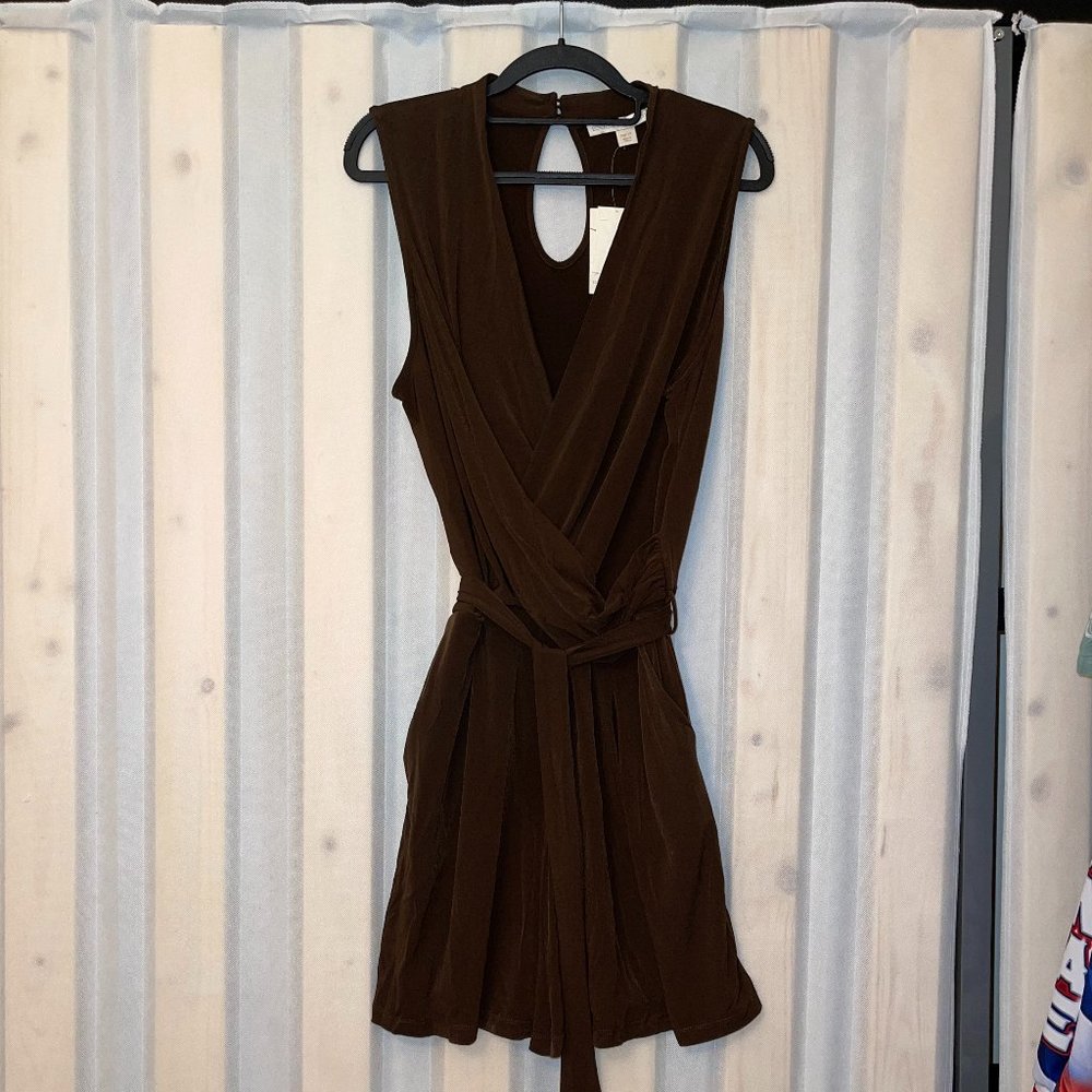 BOSTON PROPER MOCK WRAP ROMPER XL NWT